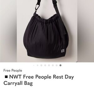 Free People Black Rest Day Shoulder Bag